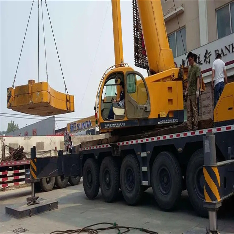 黄山当地吊车出租|机器吊装|75吨|工厂搬迁服务